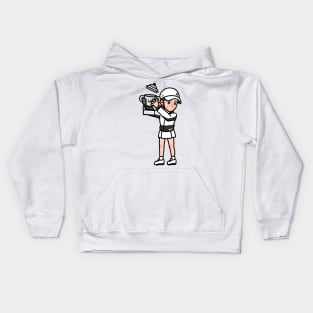 Iga Swiatek winning French Open Kids Hoodie